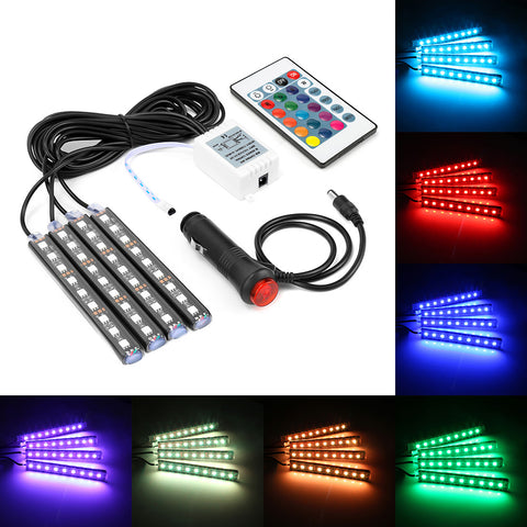 CAR INTERIOR LED DECORATIVE STIP + REMOTE CONTROL 12V