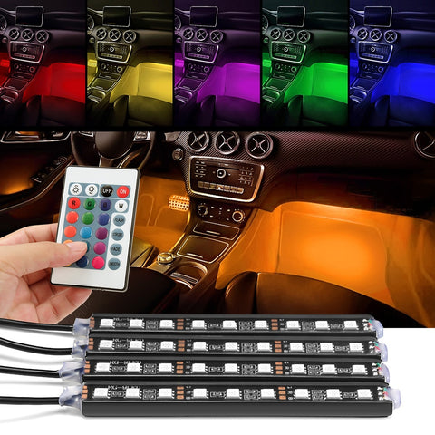 CAR INTERIOR LED DECORATIVE STIP + REMOTE CONTROL 12V